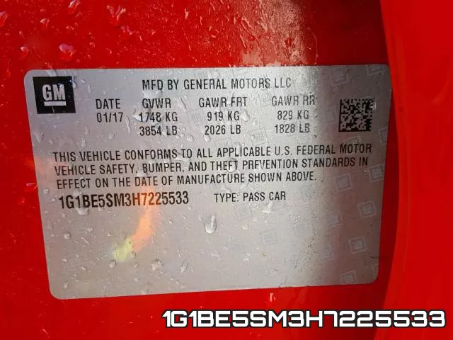 1G1BE5SM3H7225533 фото 2
