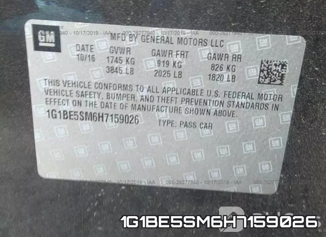 1G1BE5SM6H7159026 фото 10