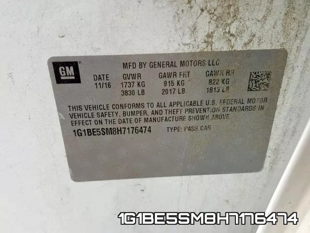 1G1BE5SM8H7176474 фото 2
