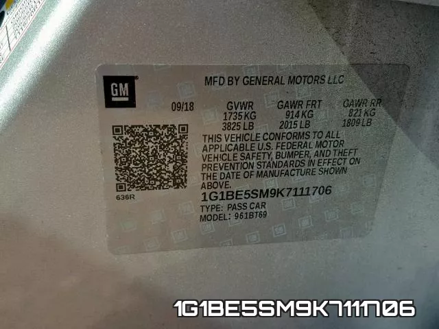 1G1BE5SM9K7111706 фото 2