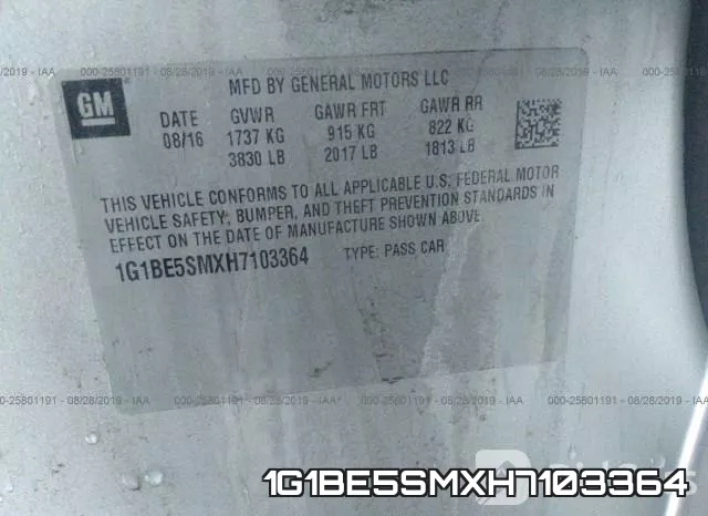 1G1BE5SMXH7103364 фото 10