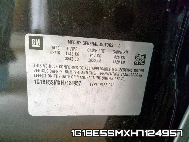 1G1BE5SMXH7124957 фото 2
