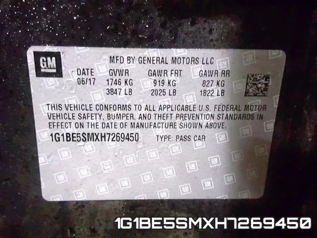 1G1BE5SMXH7269450 фото 2