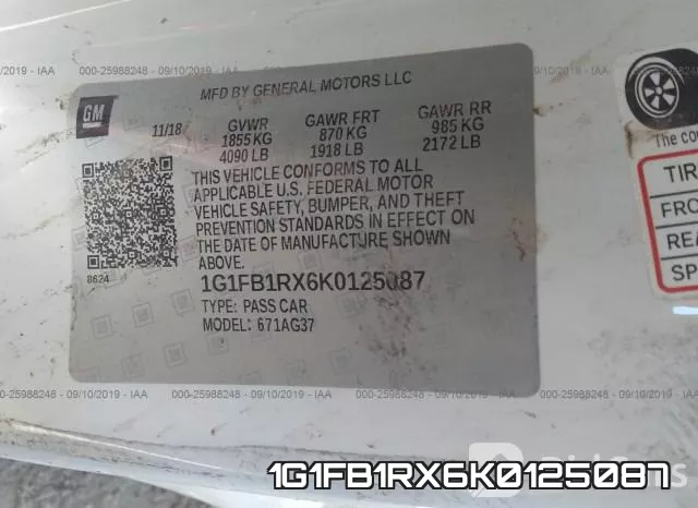 1G1FB1RX6K0125087 фото 10