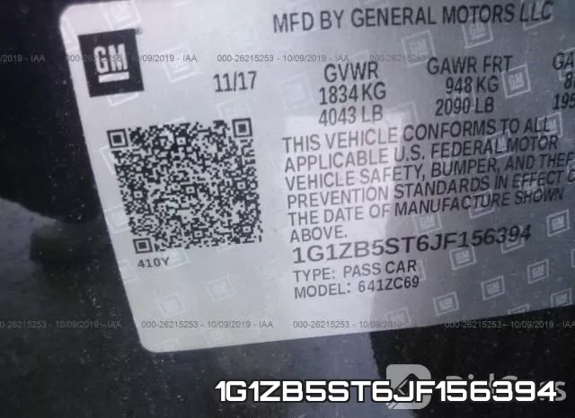 1G1ZB5ST6JF156394 фото 10