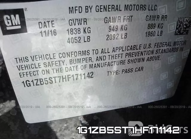 1G1ZB5ST7HF171142 фото 10