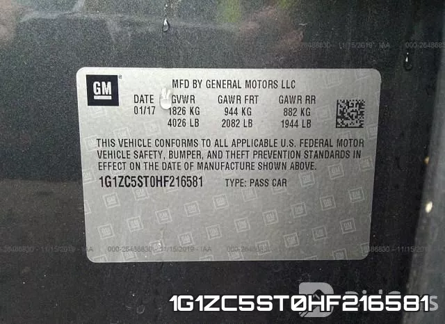 1G1ZC5ST0HF216581 фото 10