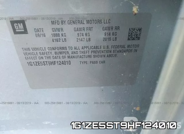 1G1ZE5ST9HF124010 фото 10