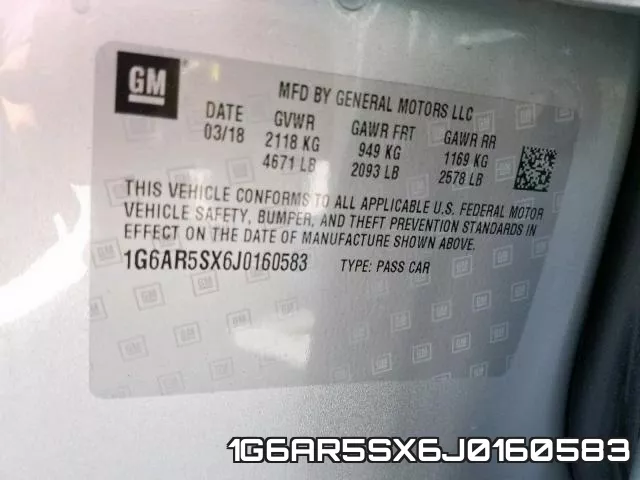 1G6AR5SX6J0160583 фото 2