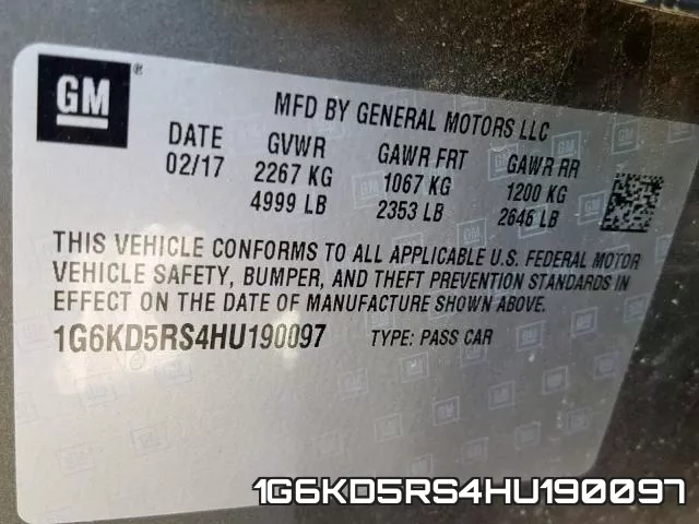 1G6KD5RS4HU190097 фото 2