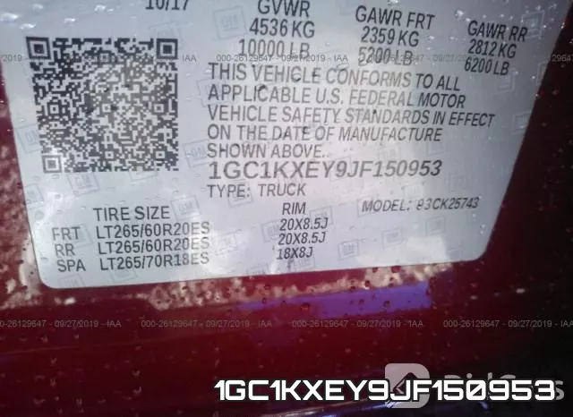 1GC1KXEY9JF150953 фото 10