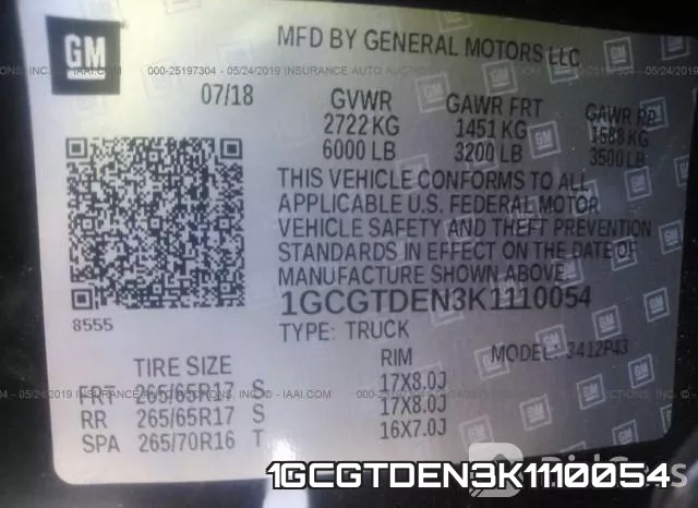 1GCGTDEN3K1110054 фото 10