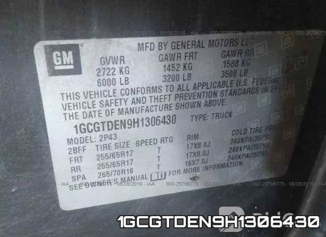1GCGTDEN9H1306430 фото 10