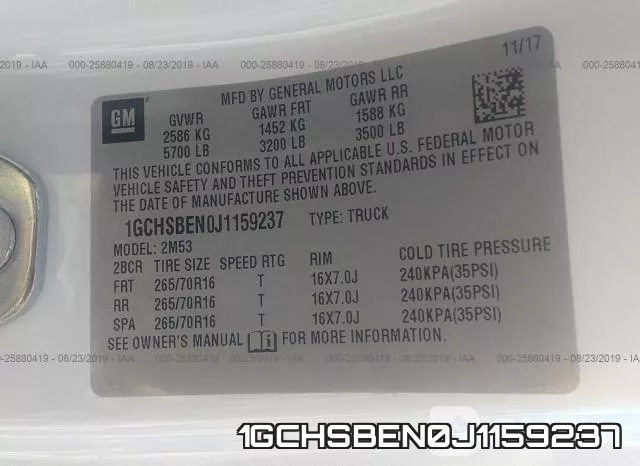 1GCHSBEN0J1159237 фото 10