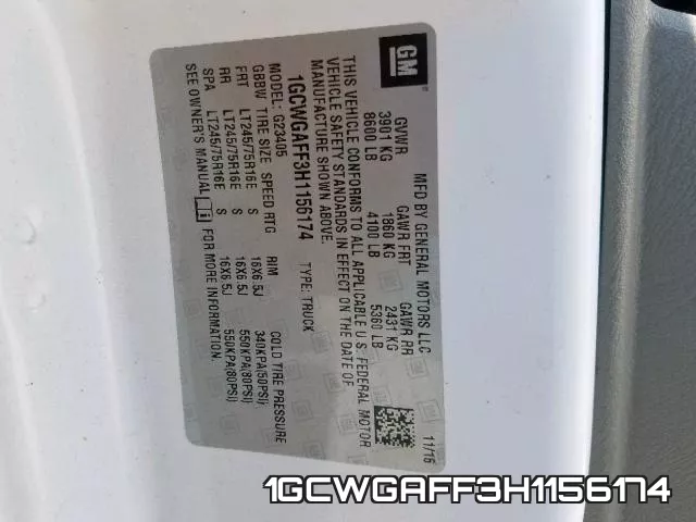1GCWGAFF3H1156174 фото 2