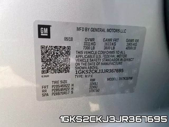 1GKS2CKJ3JR367695 фото 2