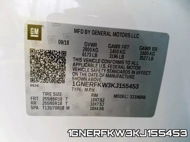 1GNERFKW3KJ155453 фото 2