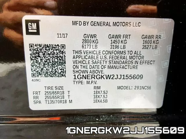 1GNERGKW2JJ155609 фото 2