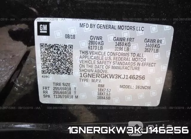 1GNERGKW3KJ146256 фото 10