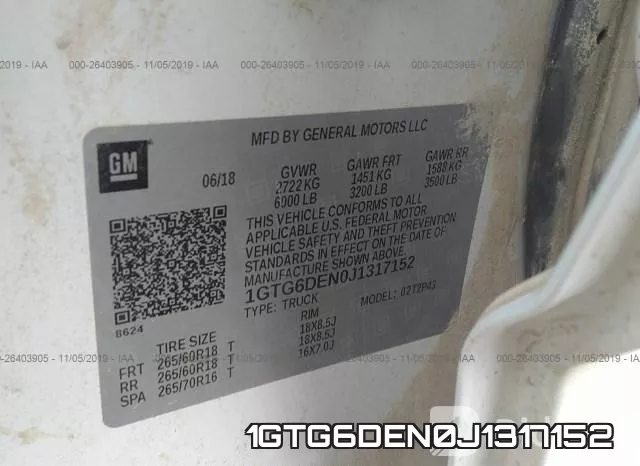 1GTG6DEN0J1317152 фото 10