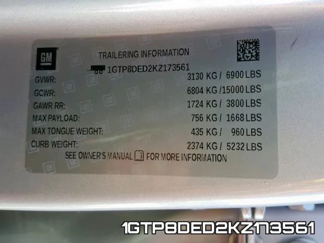1GTP8DED2KZ173561 фото 2
