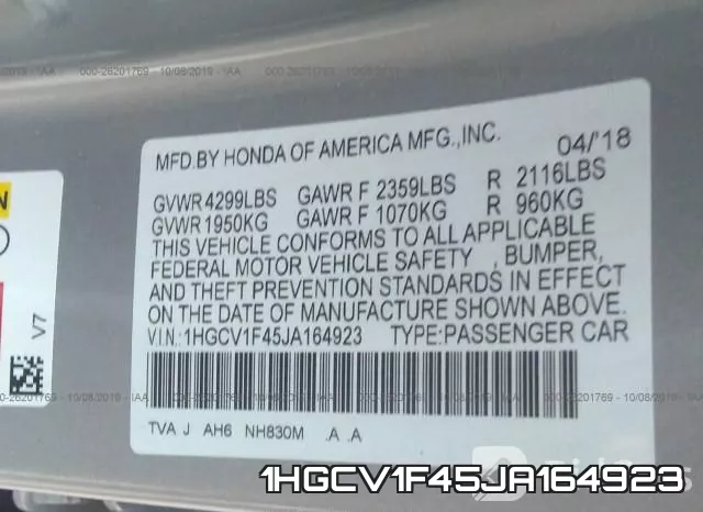 1HGCV1F45JA164923 фото 10