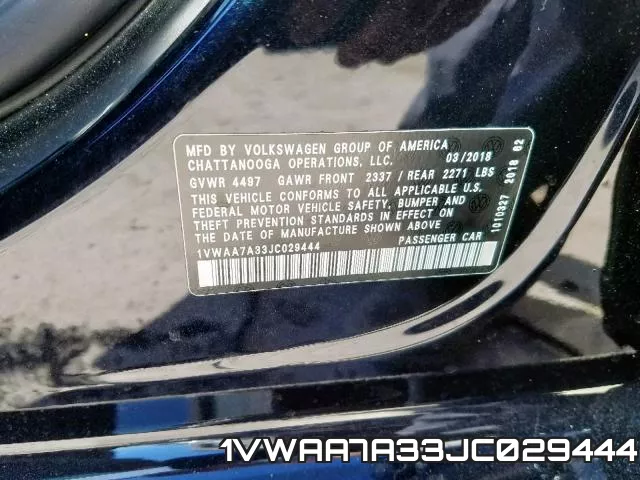 1VWAA7A33JC029444 фото 2