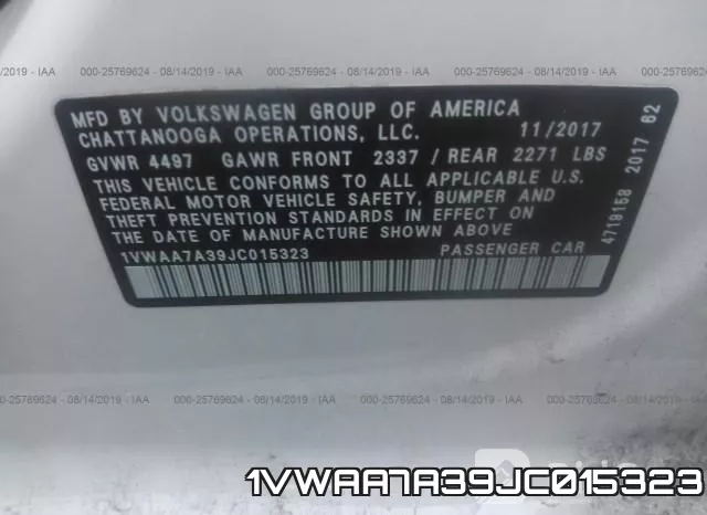 1VWAA7A39JC015323 фото 10