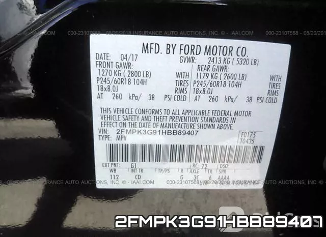 2FMPK3G91HBB89407 фото 10