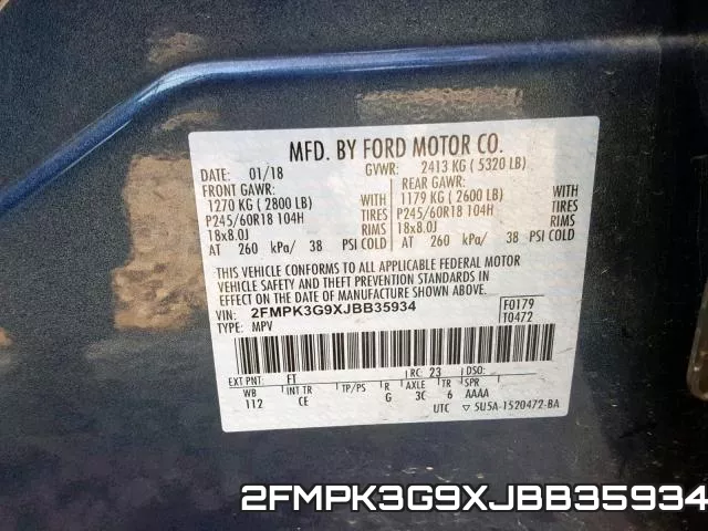2FMPK3G9XJBB35934 фото 2