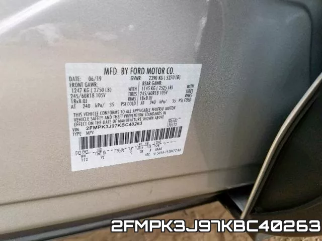 2FMPK3J97KBC40263 фото 2