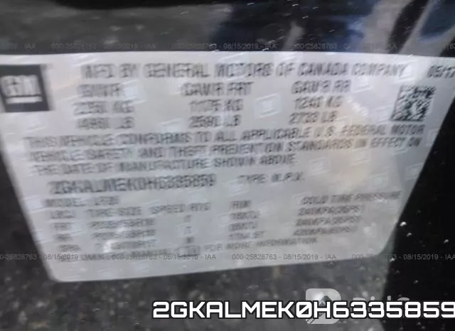 2GKALMEK0H6335859 фото 10