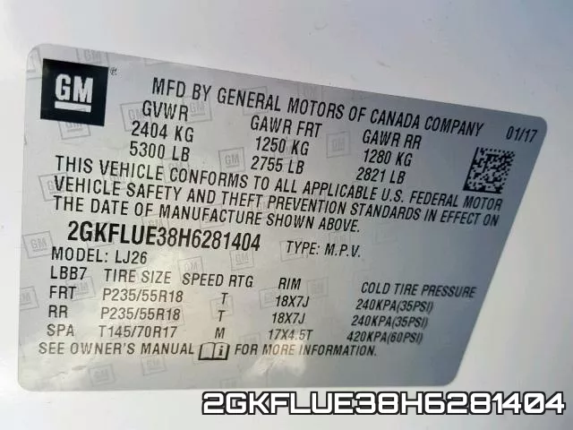 2GKFLUE38H6281404 фото 2