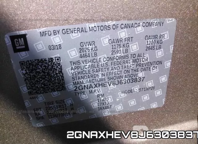 2GNAXHEV8J6303837 фото 10
