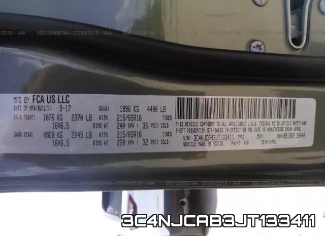 3C4NJCAB3JT133411 фото 10
