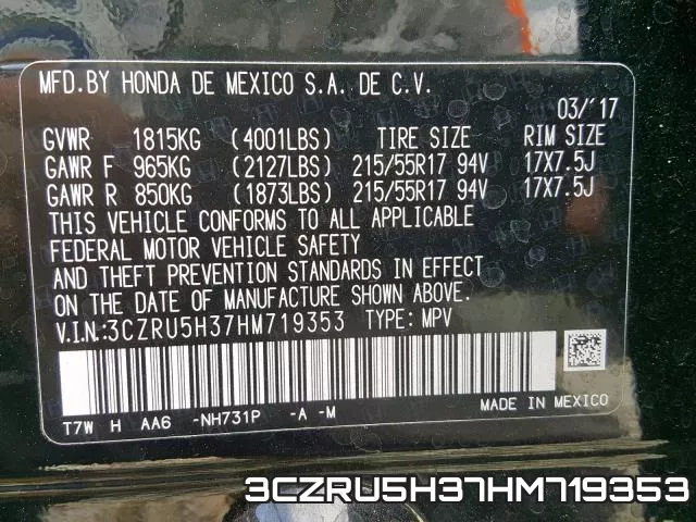 3CZRU5H37HM719353 фото 2
