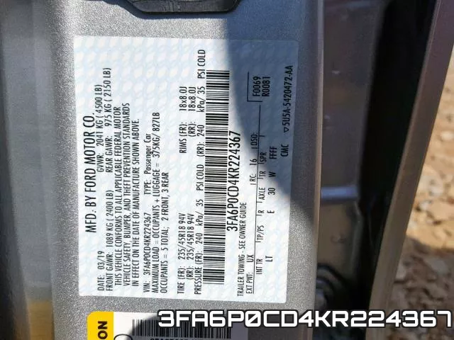 3FA6P0CD4KR224367 фото 2