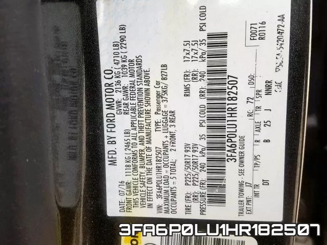3FA6P0LU1HR182507 фото 2