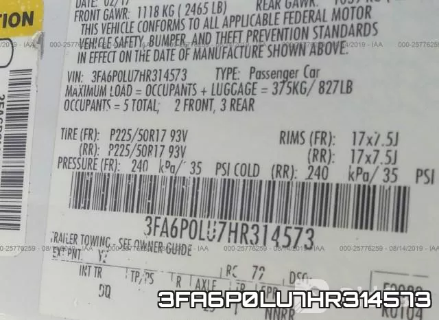 3FA6P0LU7HR314573 фото 10