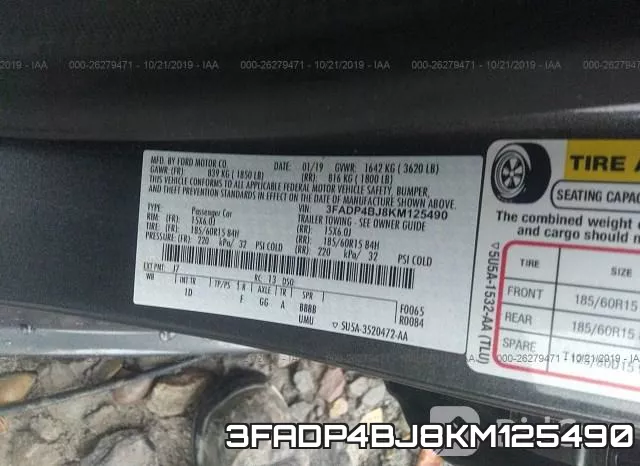 3FADP4BJ8KM125490 фото 10