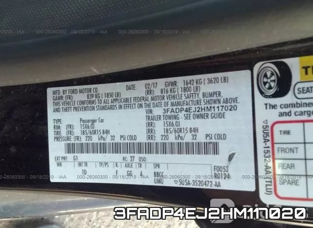 3FADP4EJ2HM117020 фото 10