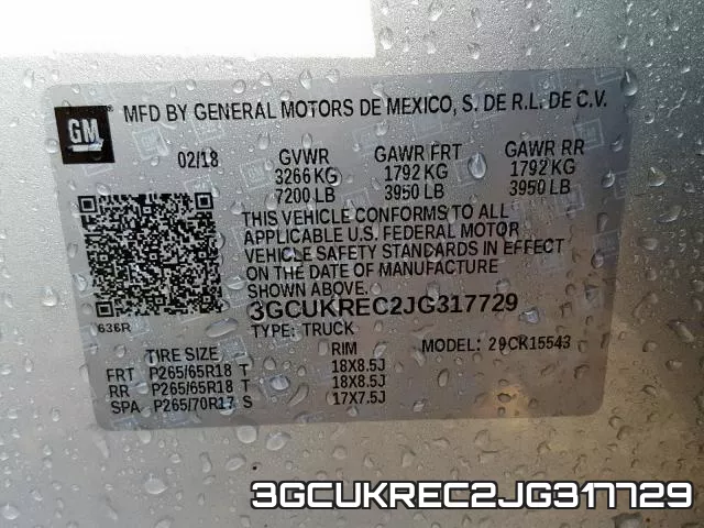 3GCUKREC2JG317729 фото 2