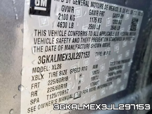 3GKALMEX3JL297153 фото 2