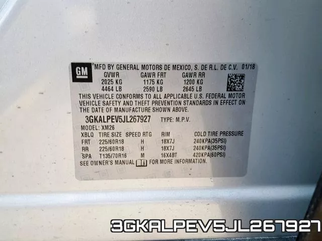 3GKALPEV5JL267927 фото 2