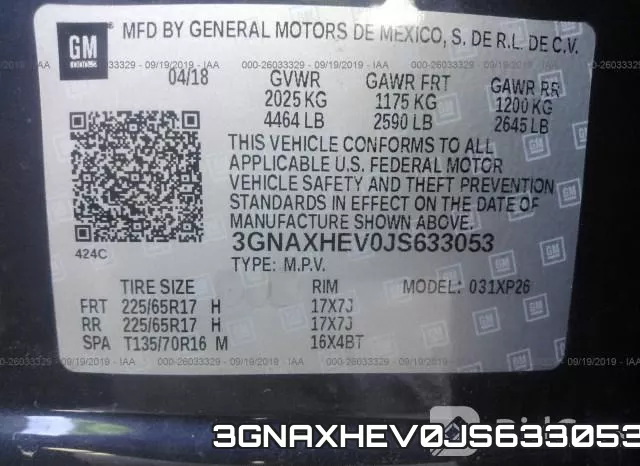 3GNAXHEV0JS633053 фото 10