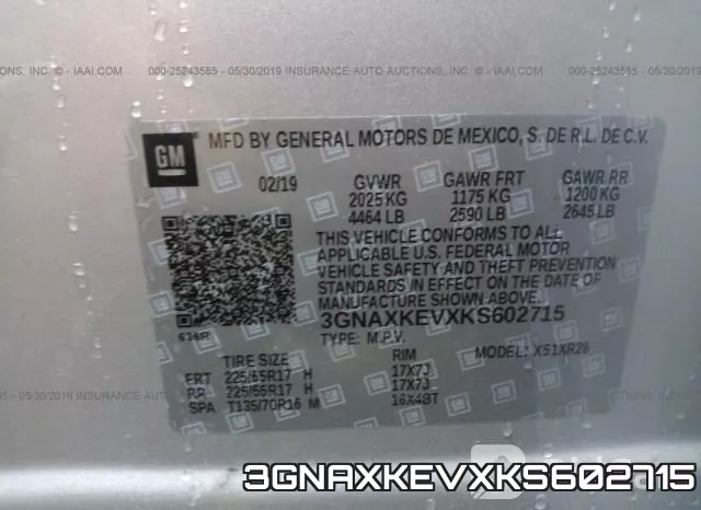 3GNAXKEVXKS602715 фото 10
