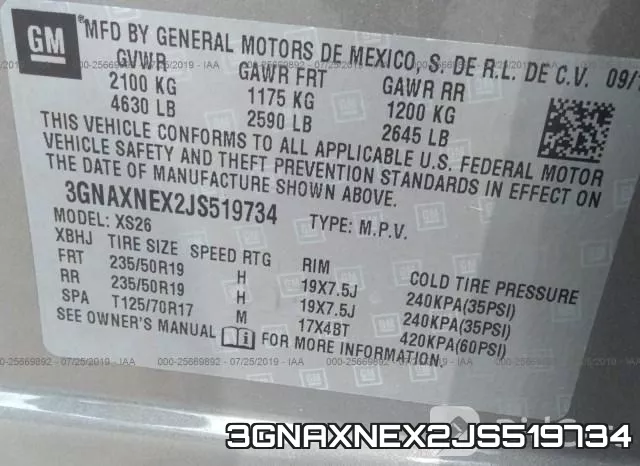 3GNAXNEX2JS519734 фото 9