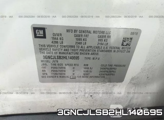 3GNCJLSB2HL140695 фото 10