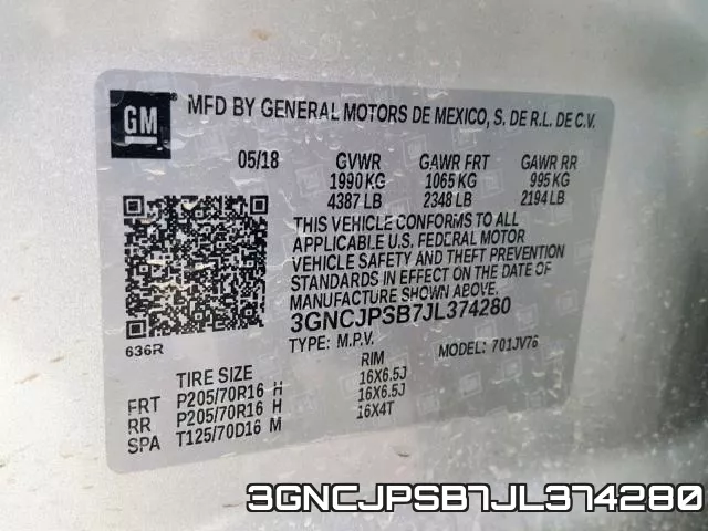 3GNCJPSB7JL374280 фото 2