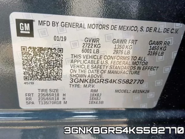 3GNKBGRS4KS582770 фото 2